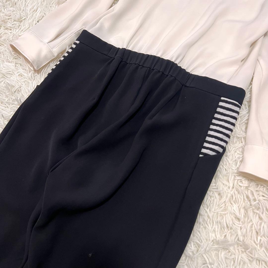 YM様　　ボーダーアットバルコニー　オーバーオール　 オールインワン　38