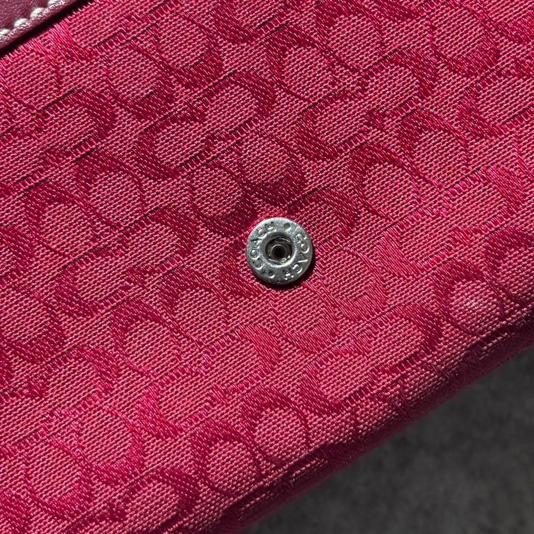 小物 Coach Red Canvas Signature Wallet