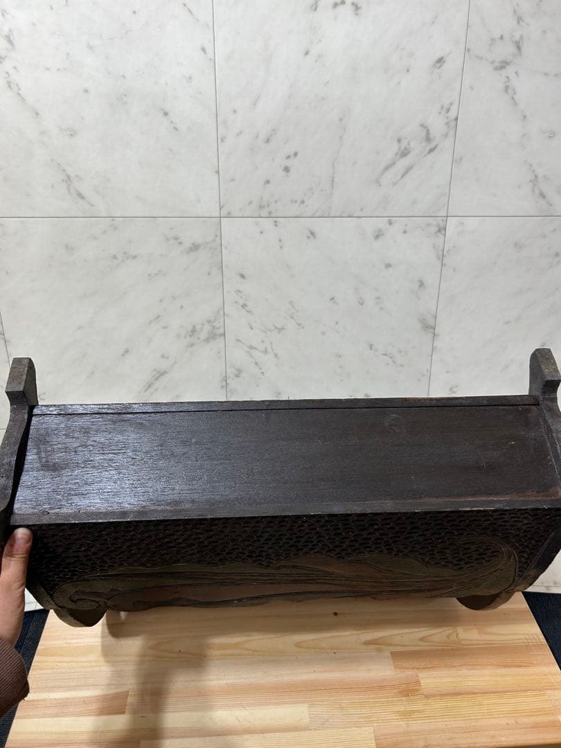 【希少 ヴィンテージ 木製マガジンラック／新聞ラック】　昭和レトロ