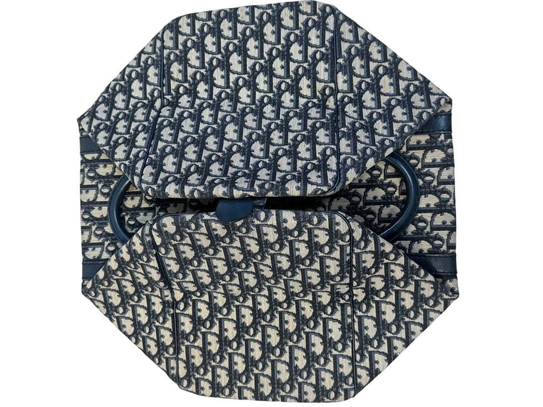 Christian Dior ディオール　ネイビー　トロッター　ボストンバッグ