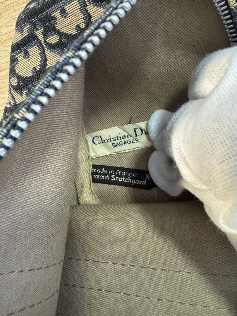 Christian Dior ディオール　ネイビー　トロッター　ボストンバッグ