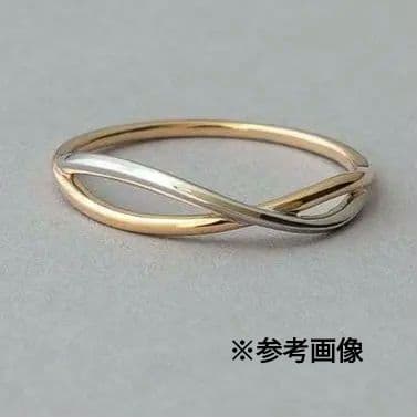 エテ K10 11号 コンビカラー クロス リング ゴールド ライン レア 美品