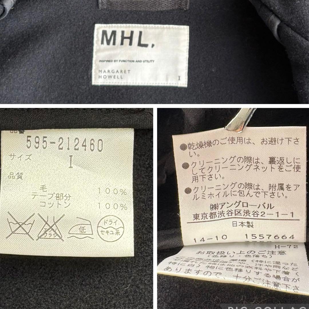 MHL. メルトンウール ダッフルコート ネイビー Ⅰ