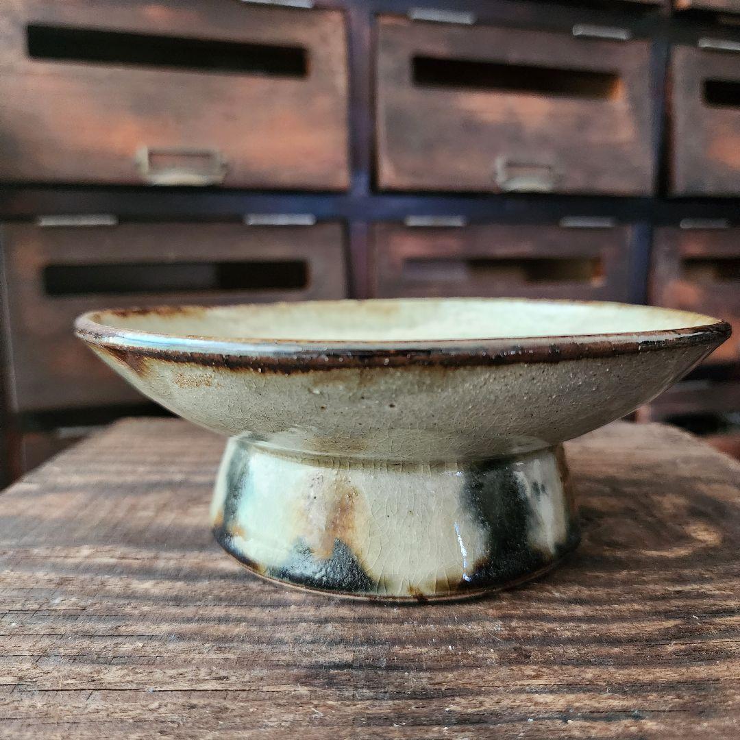 No.128　新品　やちむん　台皿　コンポート皿