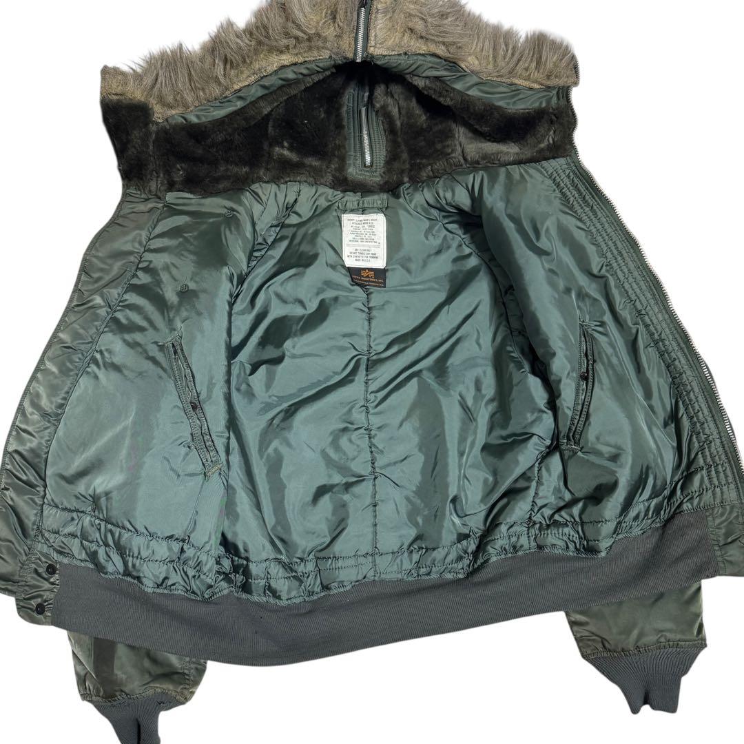 90s Alpha アルファ N-2B フライトジャケット 短丈 USA製 L