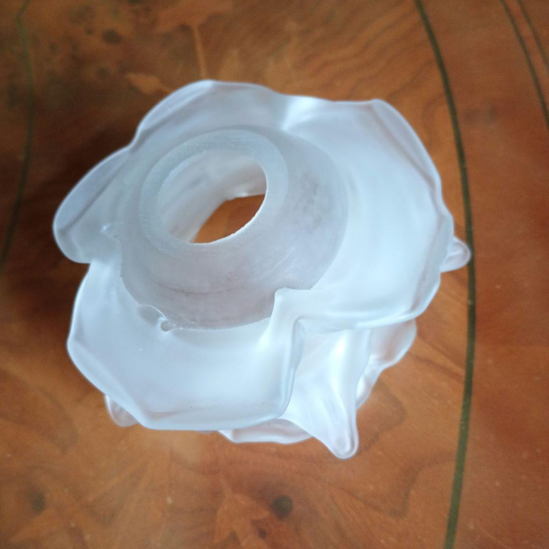 アンティーク薔薇シェード/イタリア製/スリガラス2灯/ NY購入/訳あり