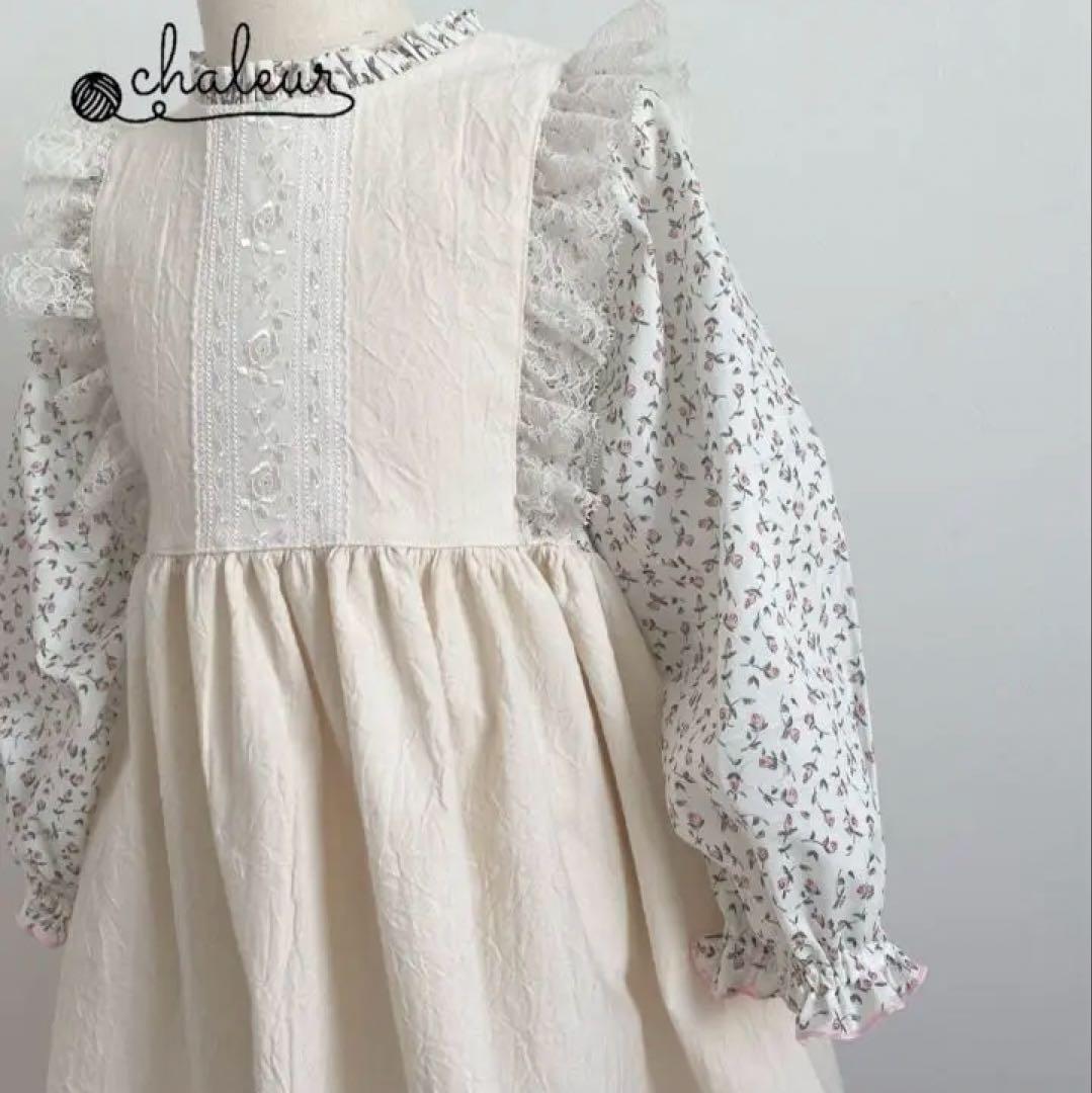 エプロンドッキングワンピース　フローラプティ