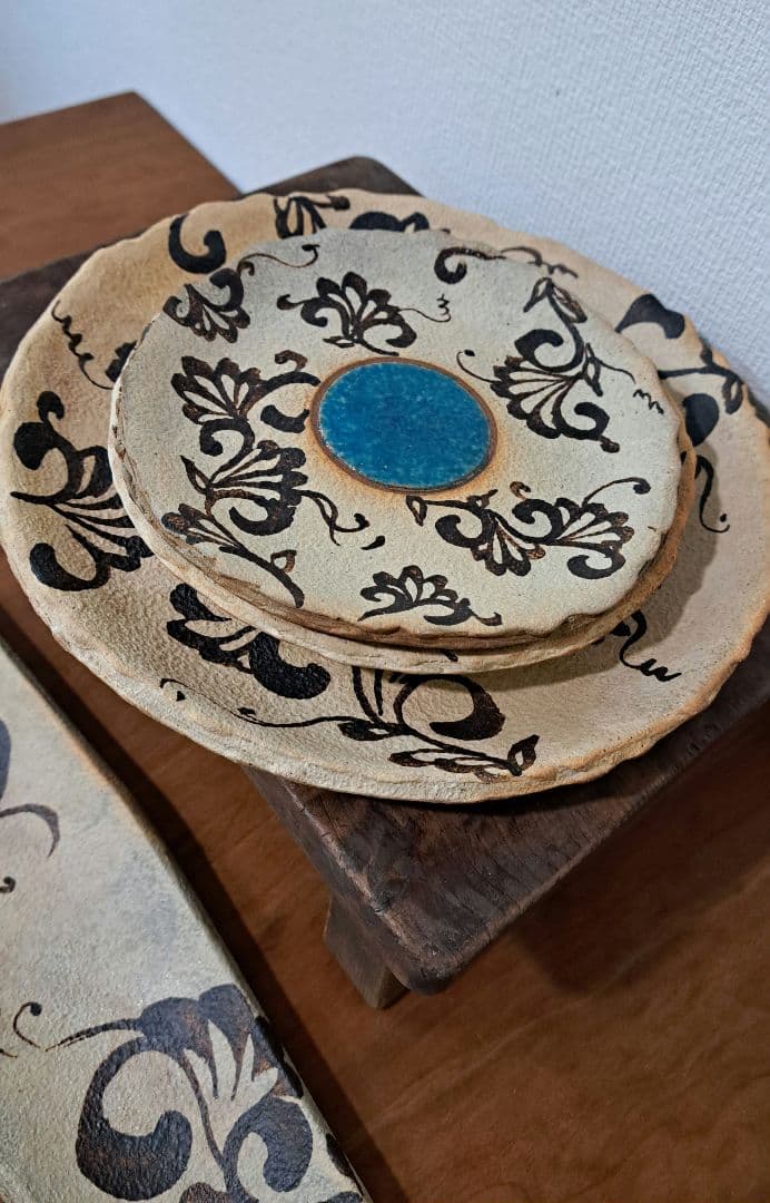 やちむん　北窯　與那原正守さん　皿４点