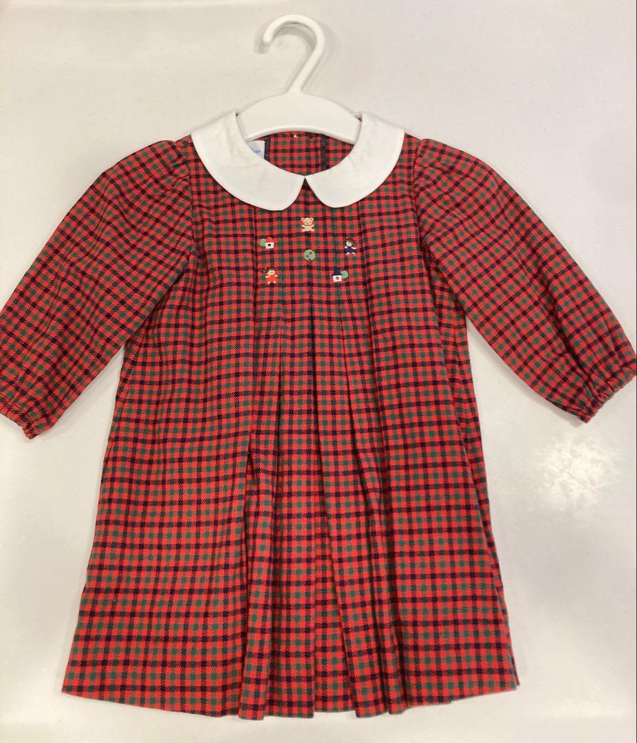 familiar チェック柄ワンピース 70