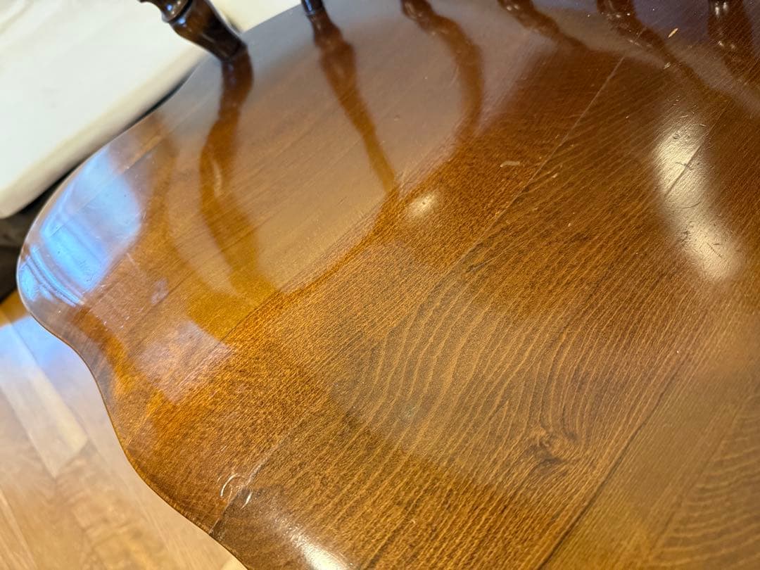 モモニクサマ①飛騨産業　キツツキマーク　木製アームチェア