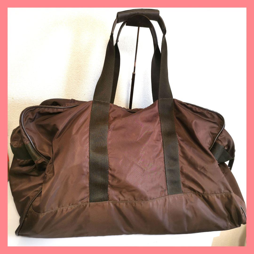 【良品】プラダPRADA大きめ肩掛けボストンバッグトートバッグ 鑑定済！