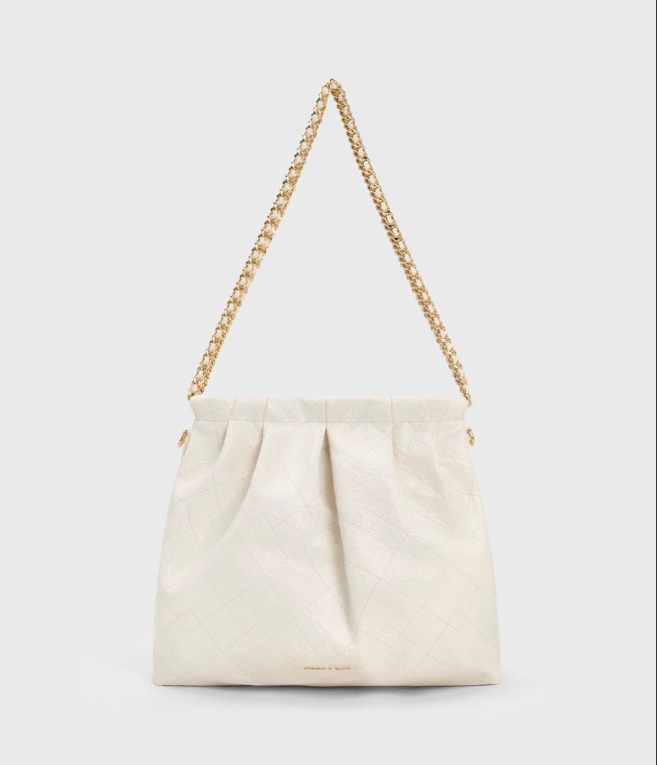 CHARLES & KEITH ドゥオ ブレードチェーンハンドルホーボーバッグ