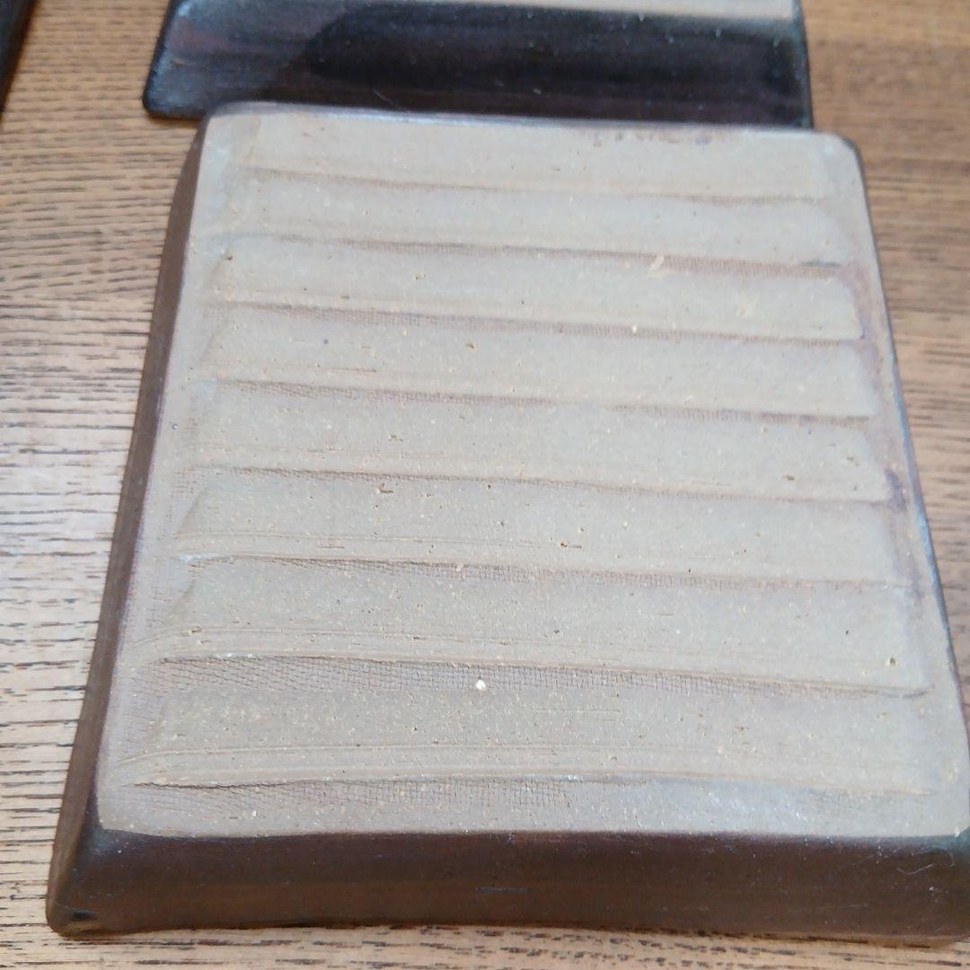 民芸 角皿 ５枚 海老 エビ 民藝 レトロ 銘々皿 お皿 焼き物