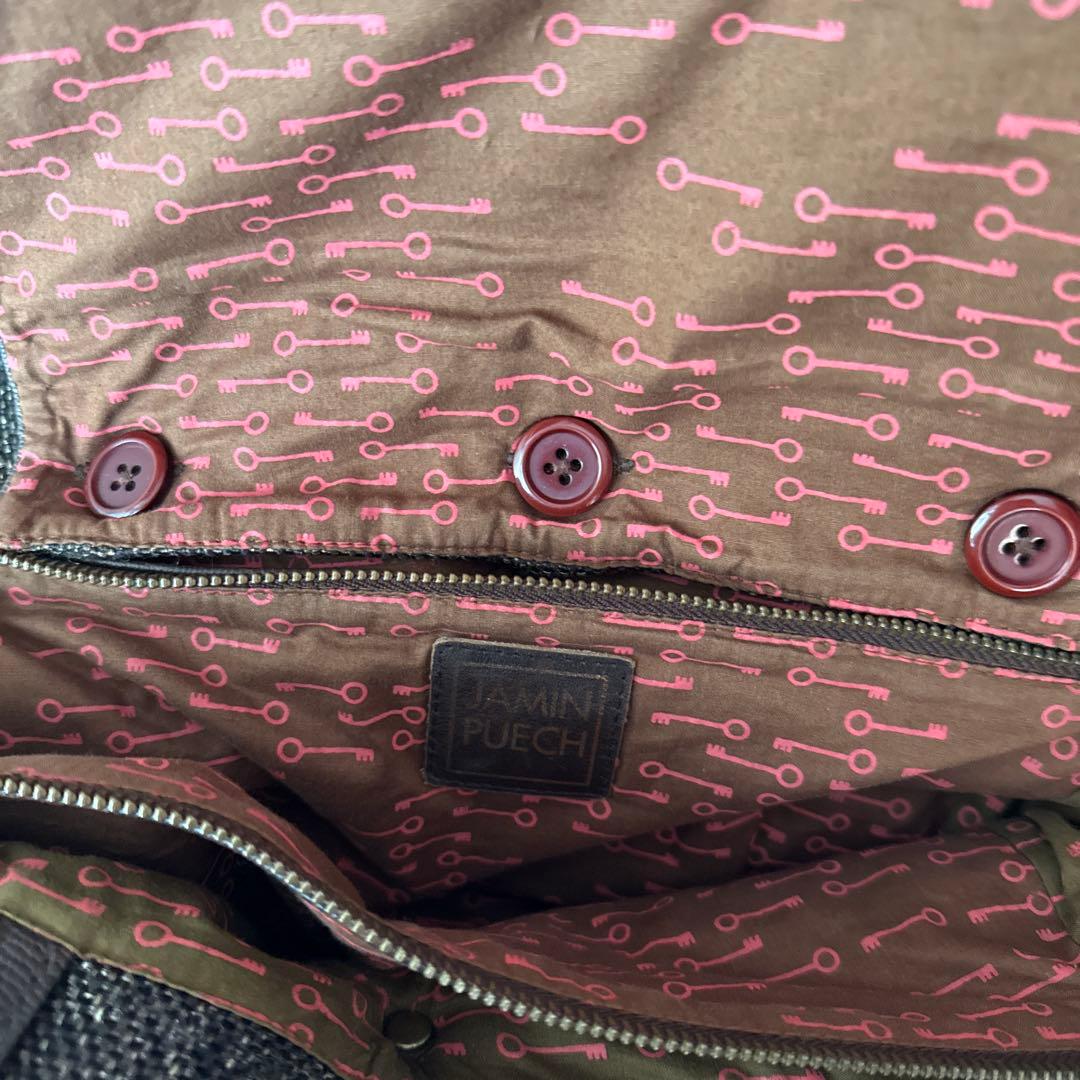 JAMIN PUECH パープル　パッチワーク　ハンドバッグ　トート　希少