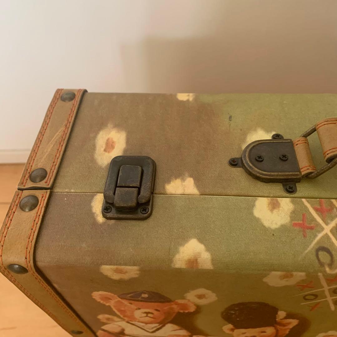 ビンテージ レトロ アンティーク テディベア くま トランク おもちゃ箱