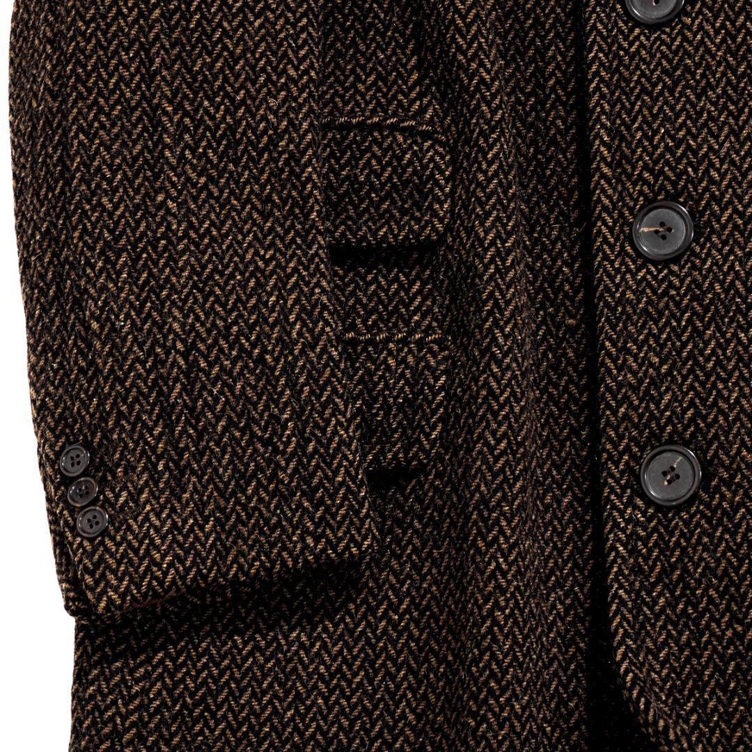 80s90sVintage フェンディ ヘリンボーン ツイード チェスターコート