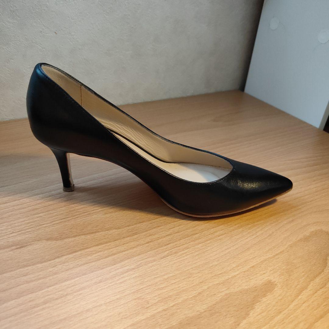美品●ファビオ・ルスコーニパンプス黒●23.5〜24cm（37）