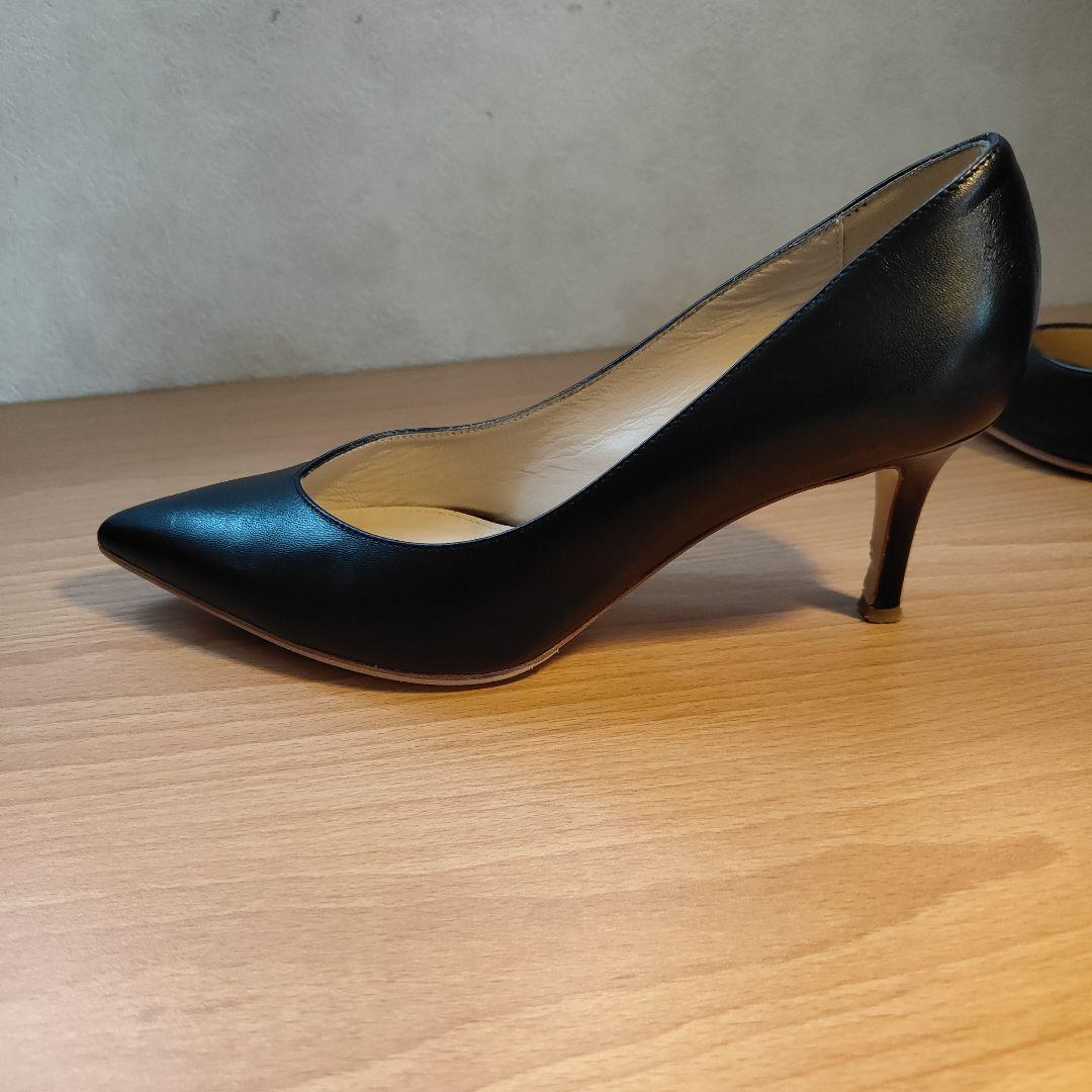 美品●ファビオ・ルスコーニパンプス黒●23.5〜24cm（37）