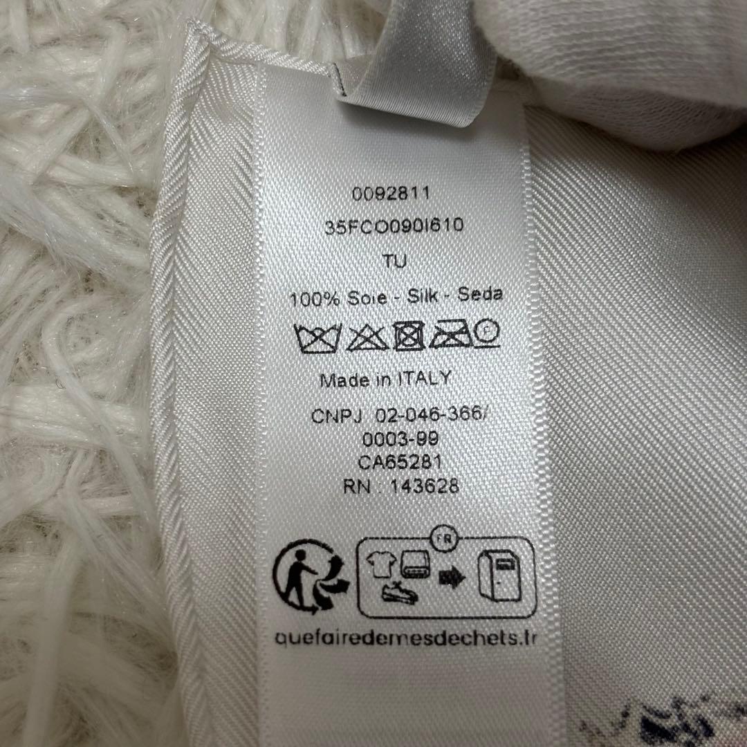 【極美品】クリスチャンディオール シルク100% 大判スカーフ 花柄 イタリア製