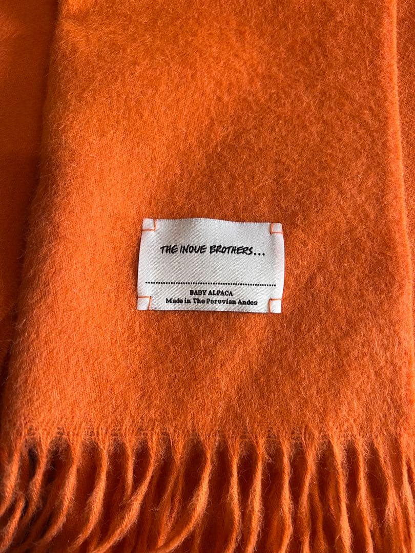 新品　THE INOUE BROTHERS Brushed Scarf オレンジ