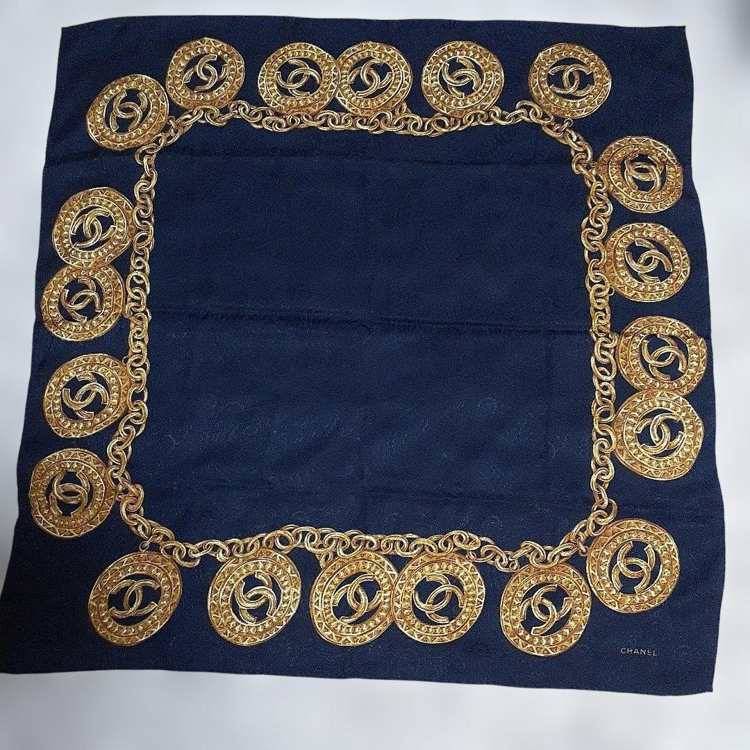 [最終値下げ!!]CHANEL ゴールドチェーン スカーフカレ