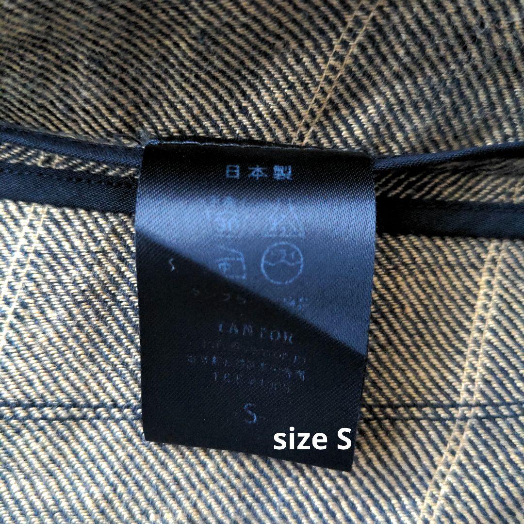 希少 YANTOR 起毛リネン 袈裟コート ストライプ裏地 15AW ヤントル