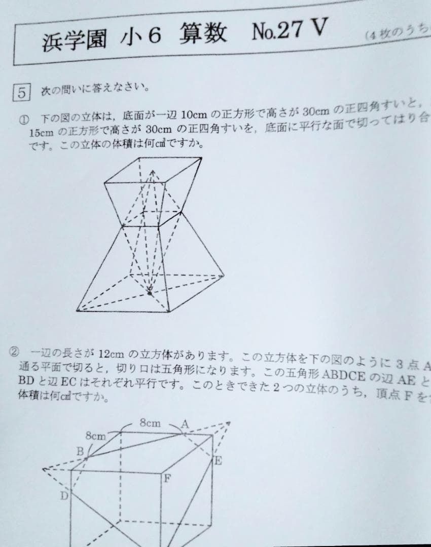 浜学園小6　最新版2024年　Vクラス　算数　国語　理科　1年分テスト　ばら売可