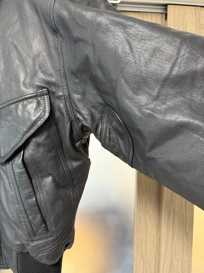 【OURsモーガン蔵人着用】　MIRAGE A-2 レザージャケット　M 短丈