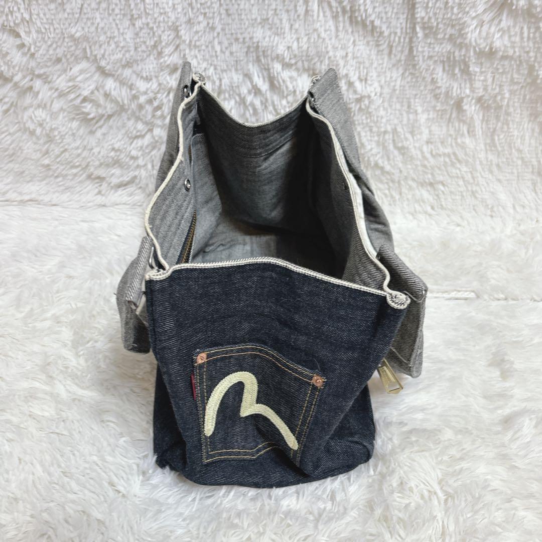 レア★ EVISU★デニム BOXトートバッグ ★TOWERTAN6 エヴィス