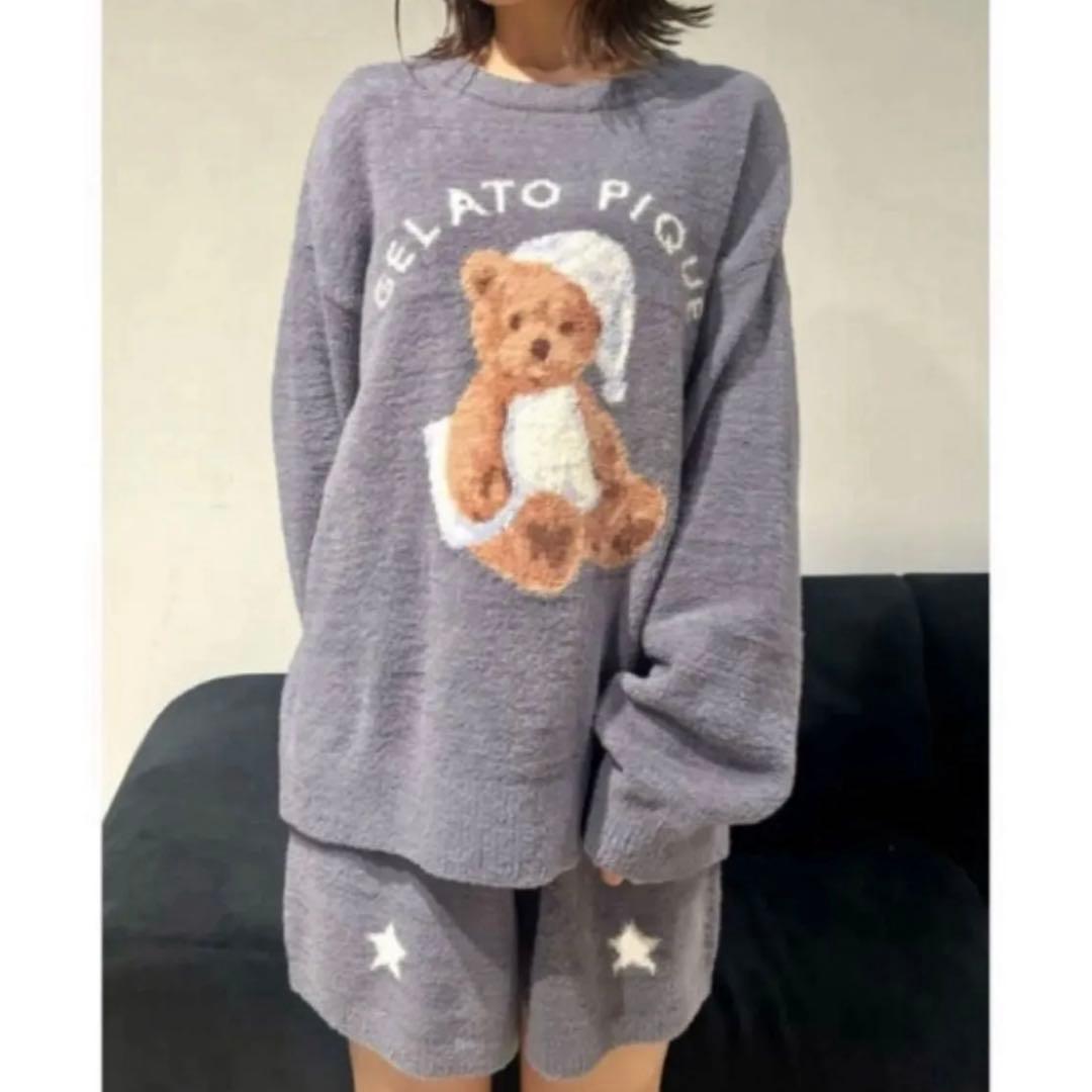 GOOD NIGHT BEAR ジャガードプルオーバー&ショートパンツ