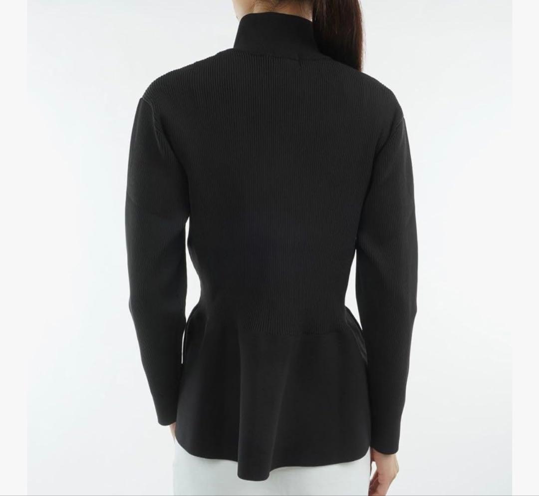 ping 長袖　ペプラム　ハイネック　セーター　春秋　ブラック　ゴルフウェア