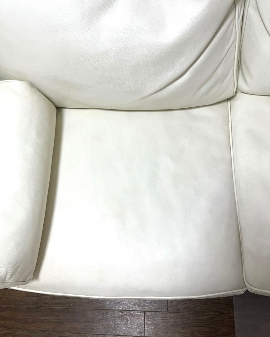 アクタス☆ACTUS 本革ソファ ギャラリーM　ホワイト 2.5人掛け