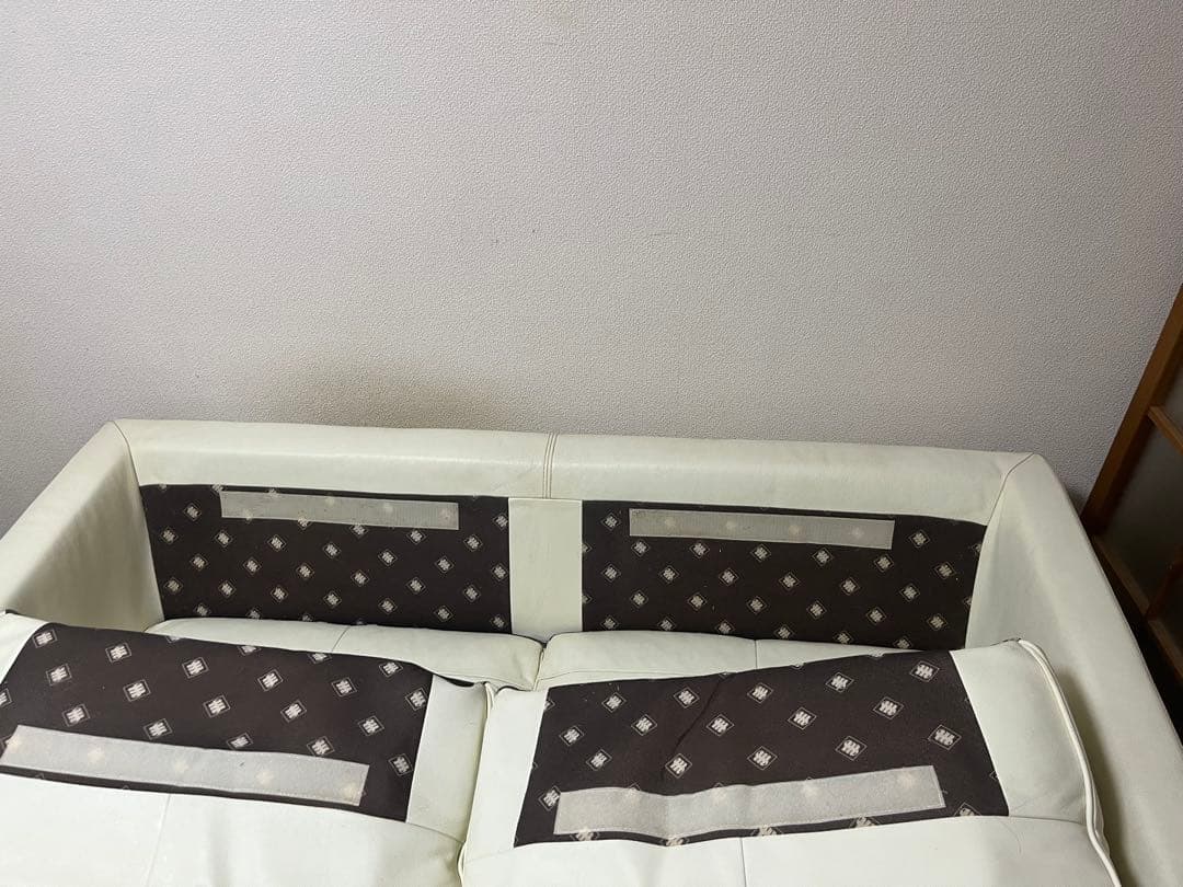 アクタス☆ACTUS 本革ソファ ギャラリーM　ホワイト 2.5人掛け