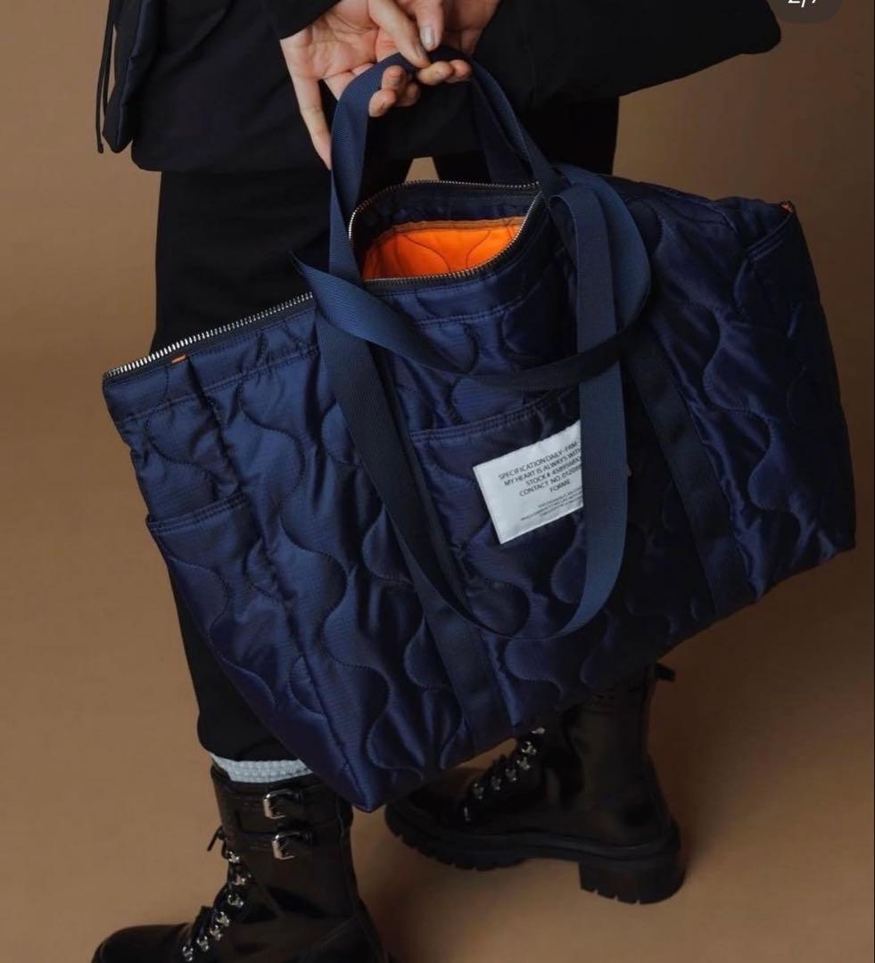 【希少】FORME キルティングトート カーキ 大