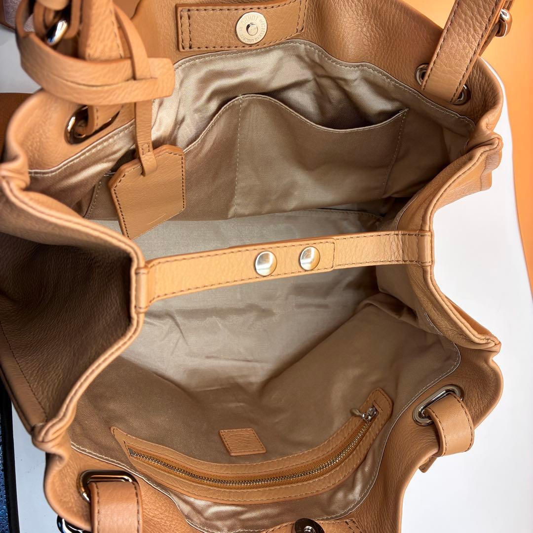 土屋鞄製造所 トートバッグ シボレザー キャメル ハンドバッグ 日本製 A4