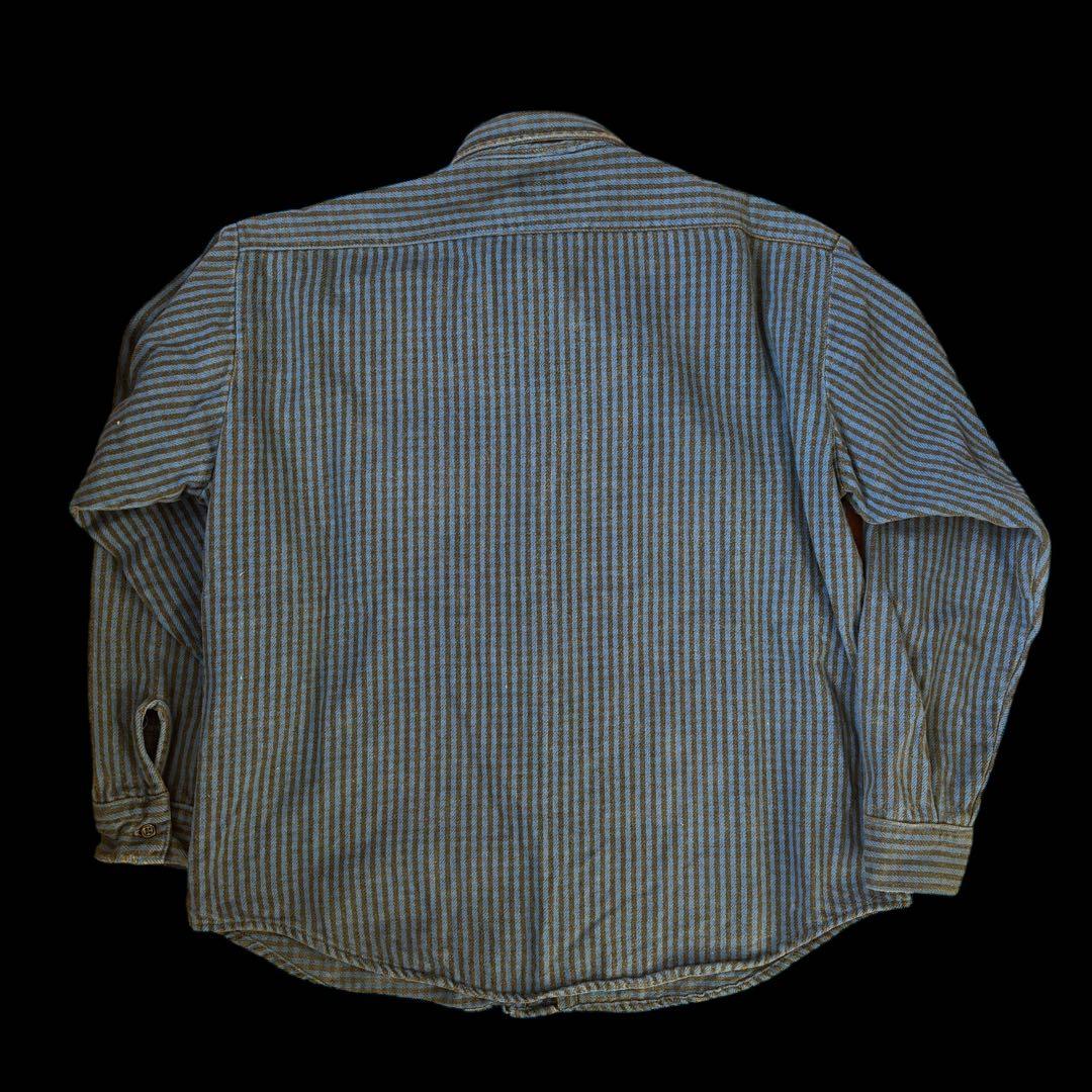 80s 90s five brother 青黒 ギンガム ヘビネル ネルシャツ