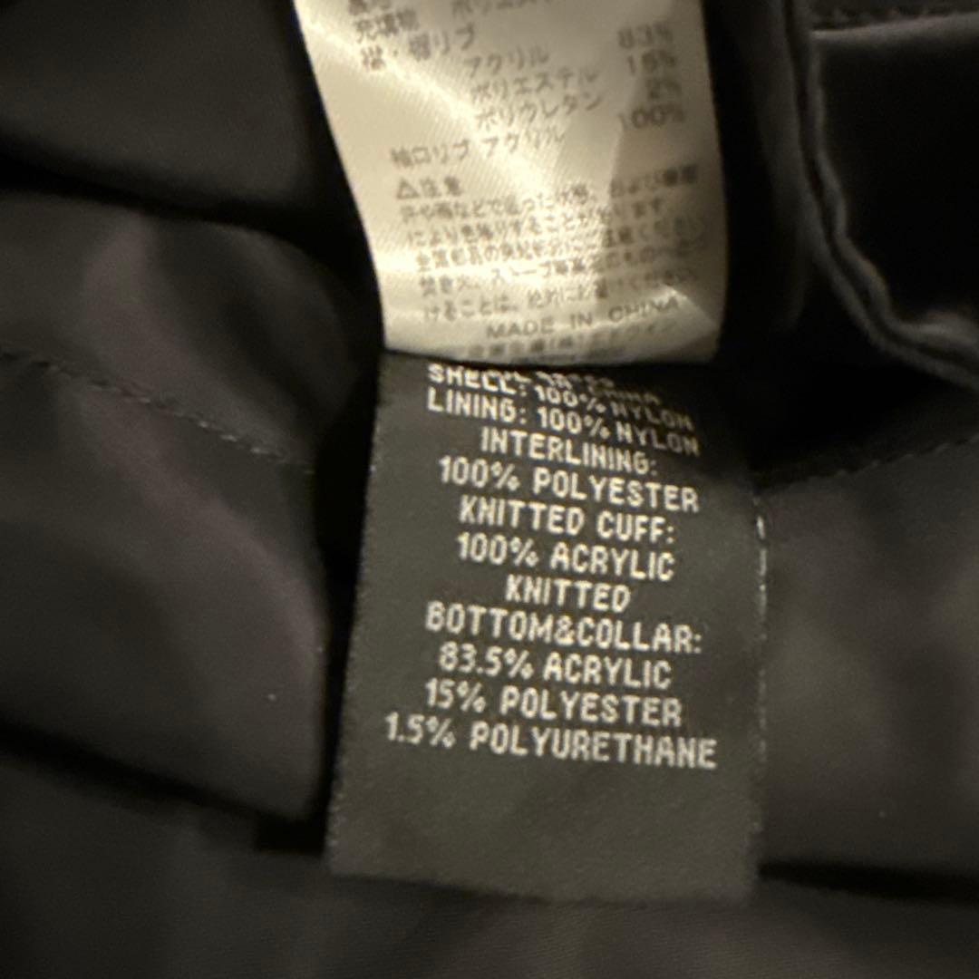 黒 MA-1 フライトジャケット オレンジ裏地