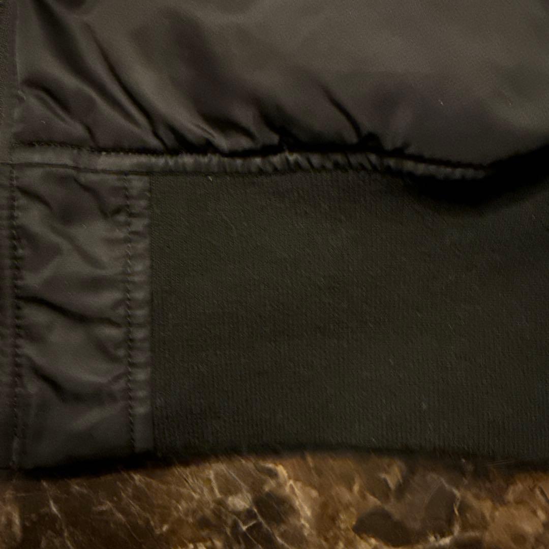 黒 MA-1 フライトジャケット オレンジ裏地