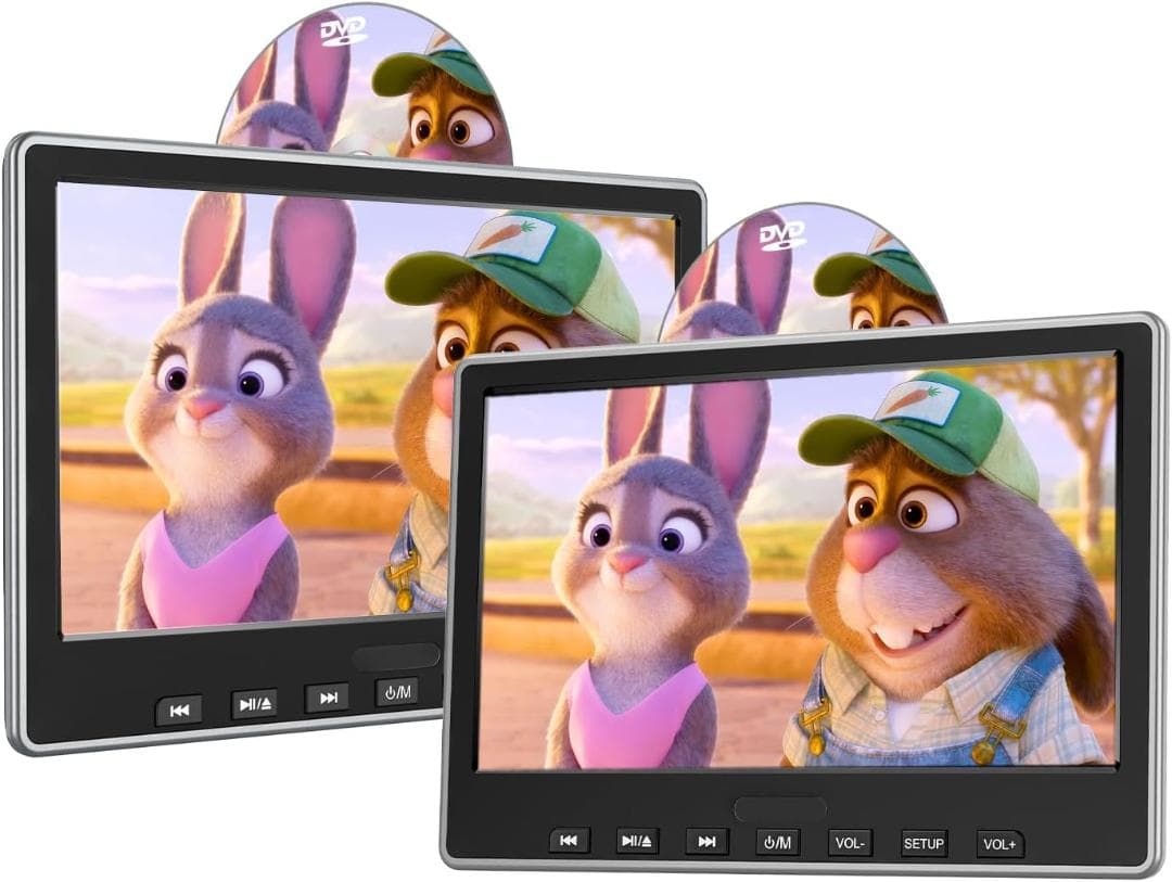 EONON DVDプレイヤー ヘッドレストモニター 2個セット 10.1インチ