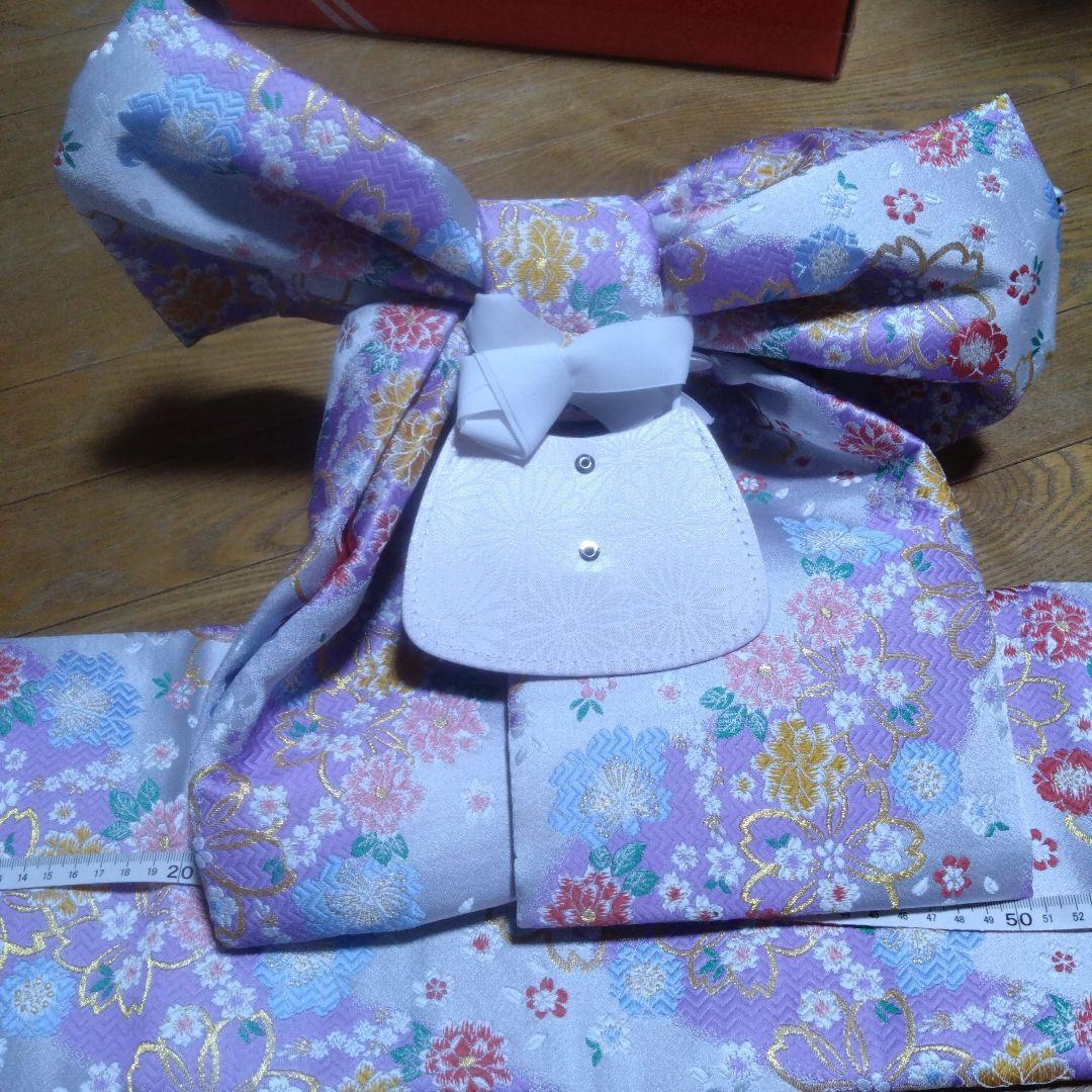 No.1未使用特大★上品銀紫グラデーション★作り帯