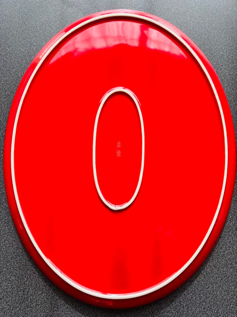 ルクルーゼ　オーバル・プラッター　サンタレリーフ スノーフレークプレート　レア