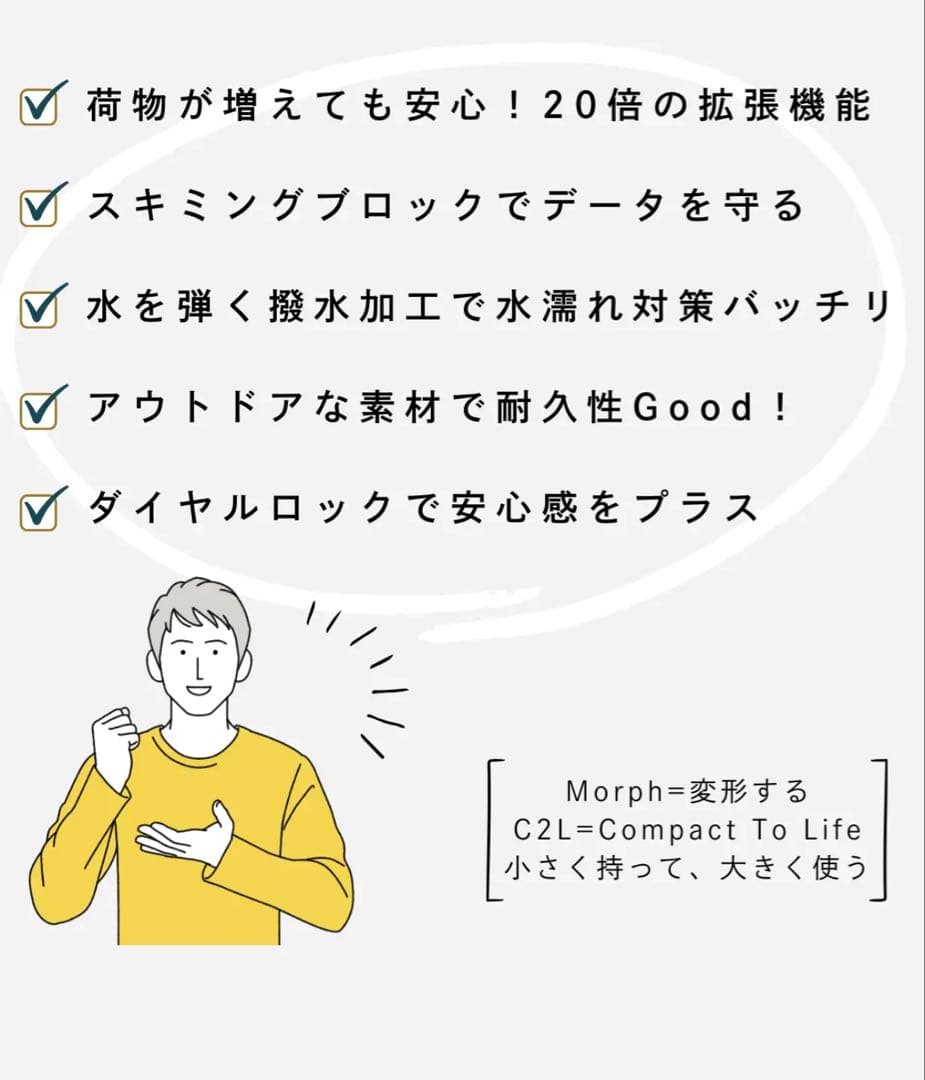 OutdoorHolic Morph C2L旅サコッシュ