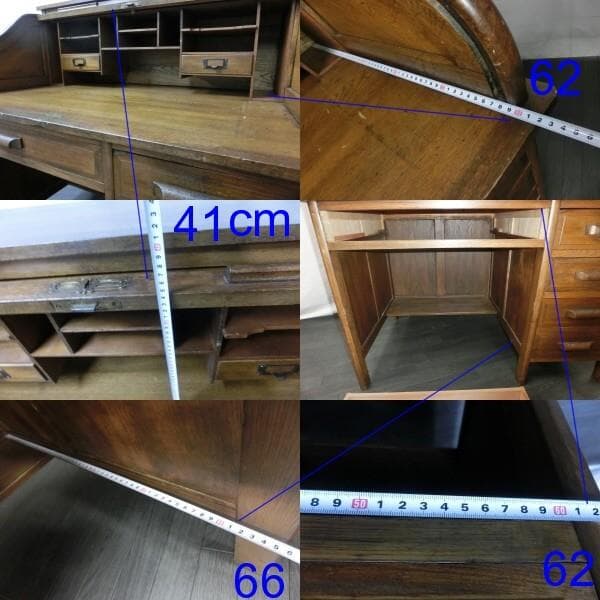 アンティーク机 文机 店舗 レトロ 蛇腹 骨董 カフェ 店舗什器 天然生活