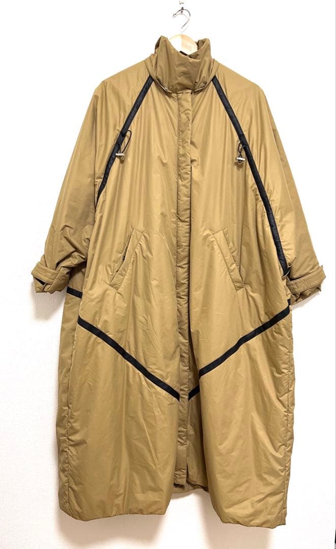 【led.tokyo】ダイアゴナルライン ナイロン ロングコート