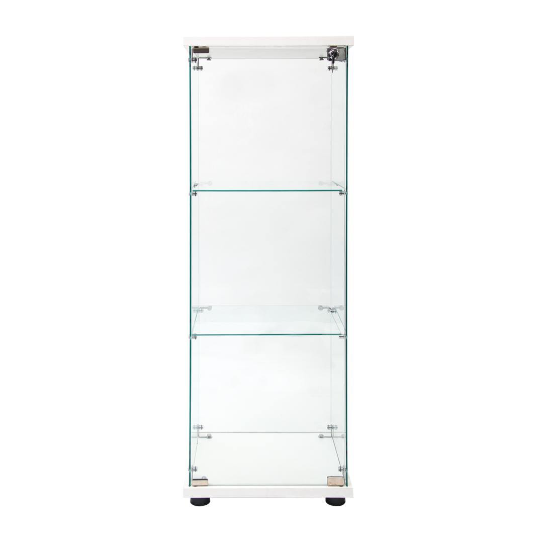 【新品】コレクションケース ガラス フィギュアケース 3段 棚 ホワイト