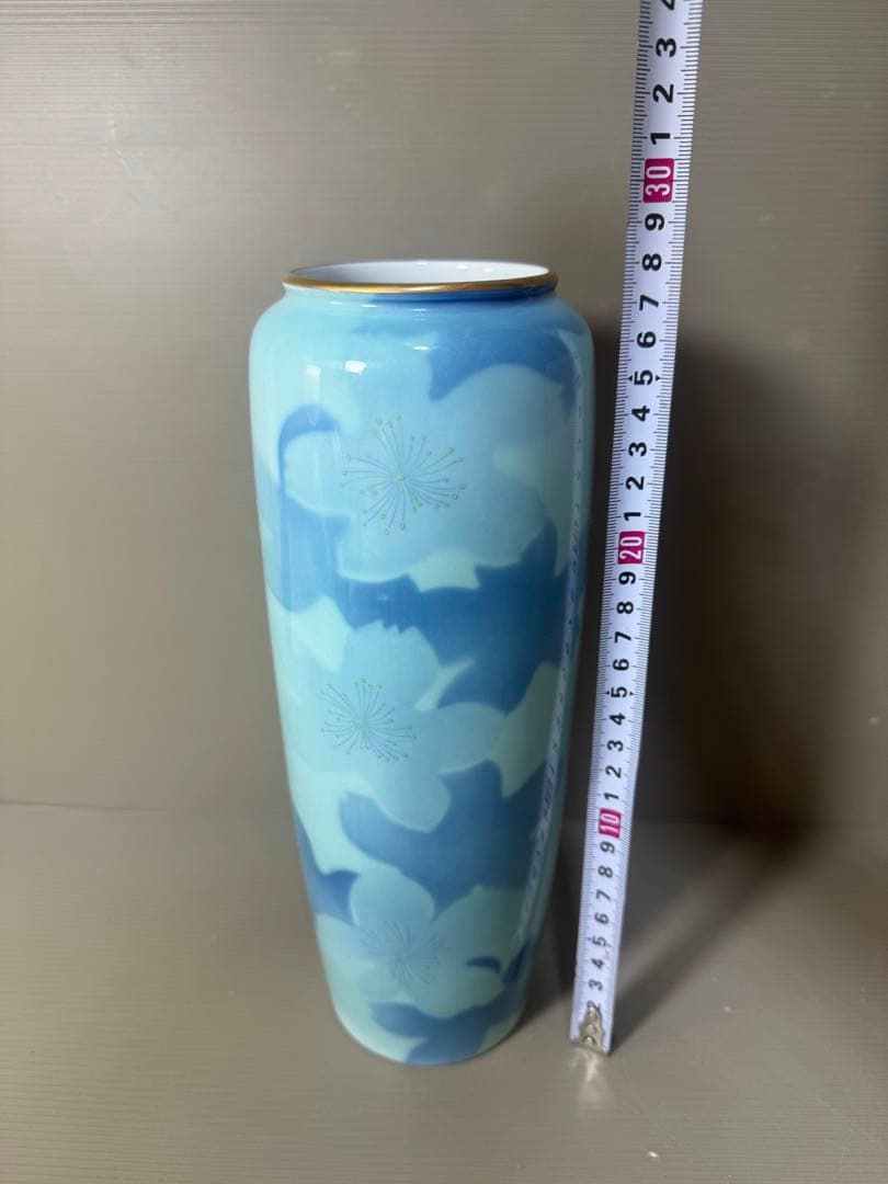 2349 深川製磁　色絵彩磁　金彩　花瓶