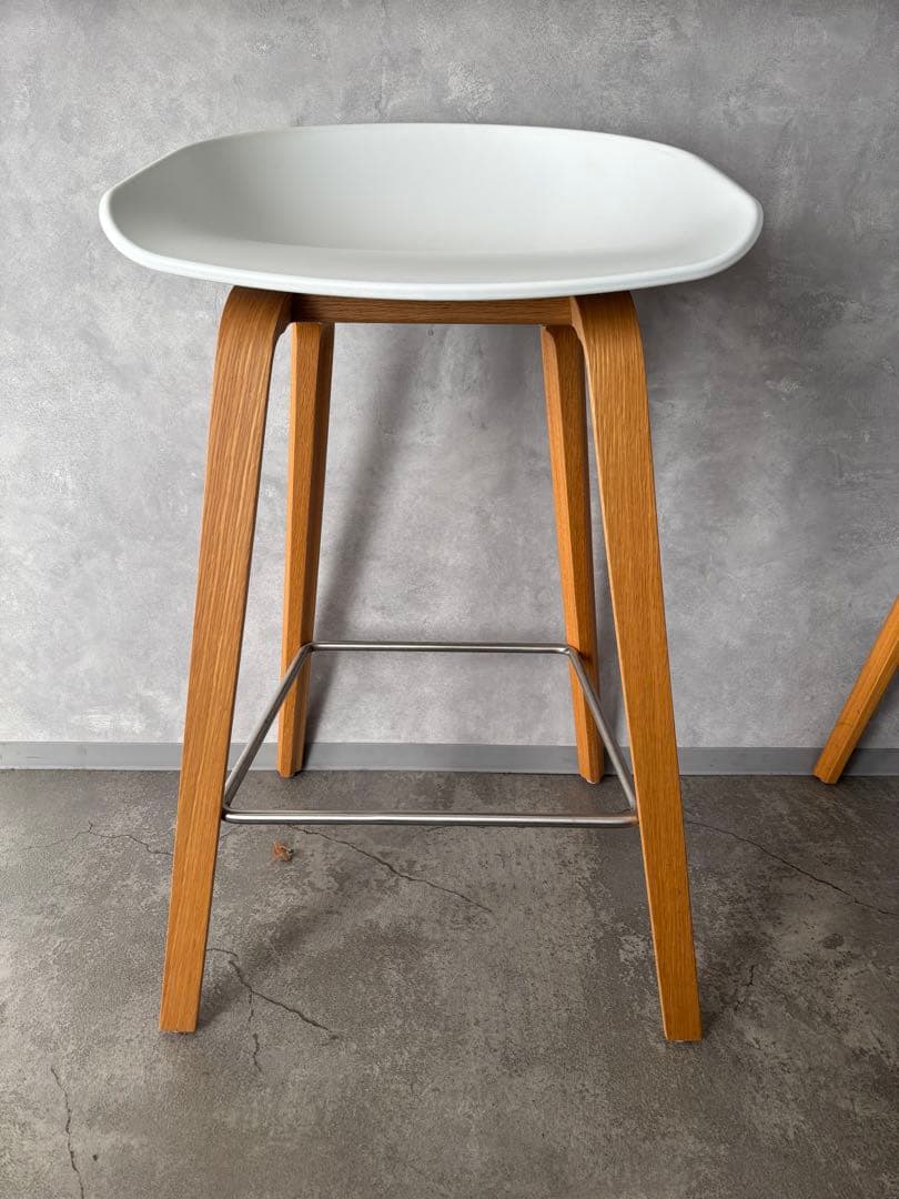 HAY バースツール ホワイト/ナチュラル