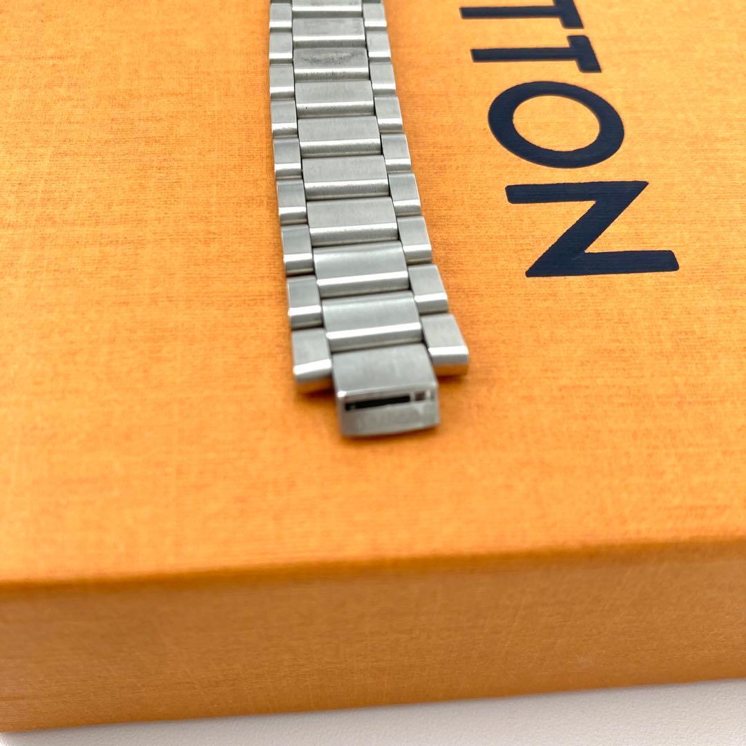 美品 ルイヴィトン タンブール 純正 ステンレスベルト シルバー 時計