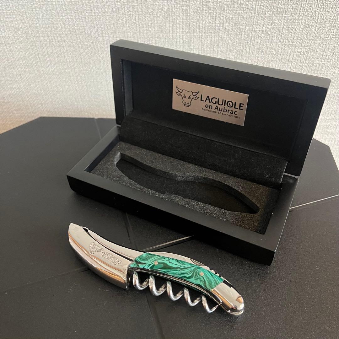 ［美品］ラギオール・アン・オブラック マラカイト ソムリエナイフ