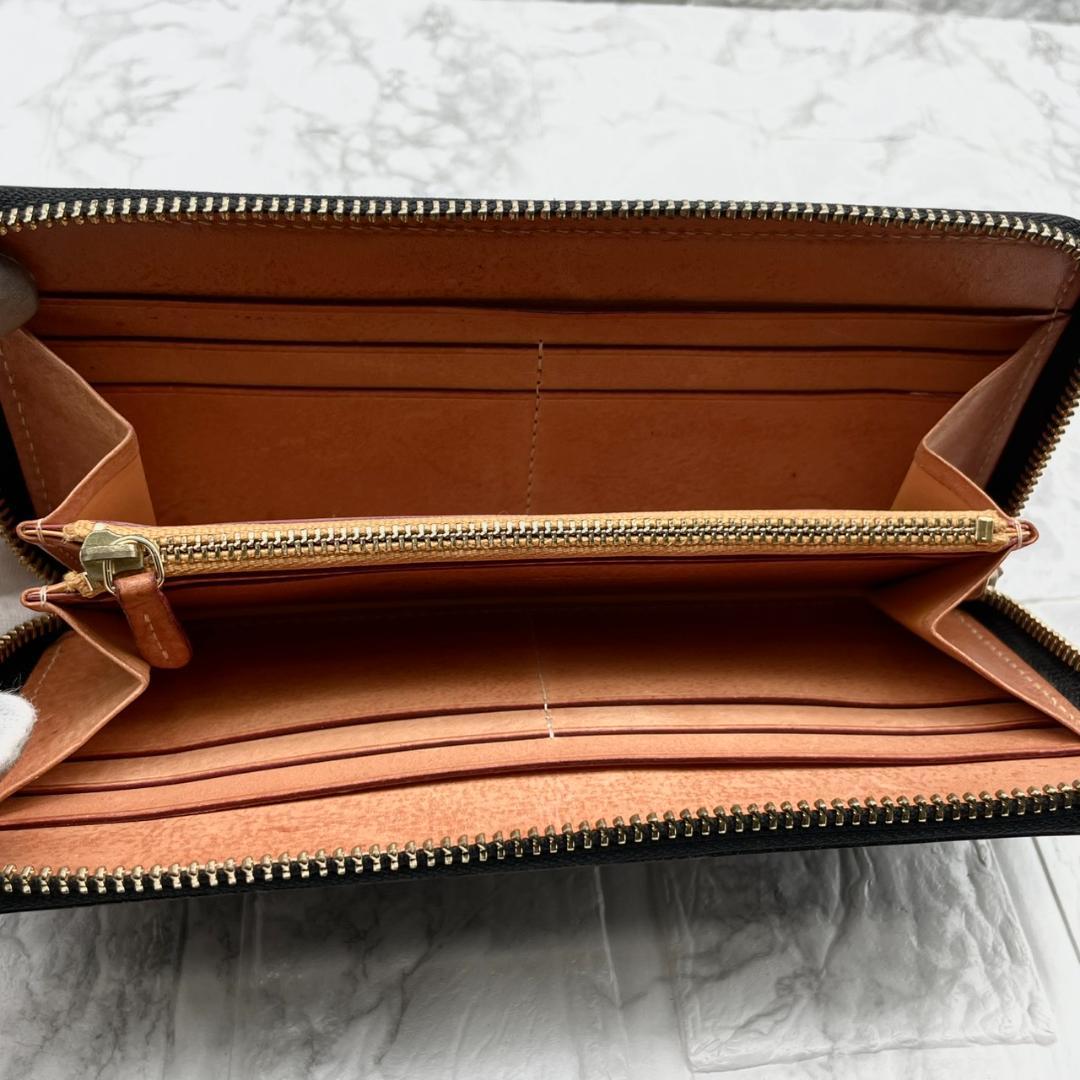 極美品✨GANZO THIN BRIDEL ラウンドファスナー 長財布 黒